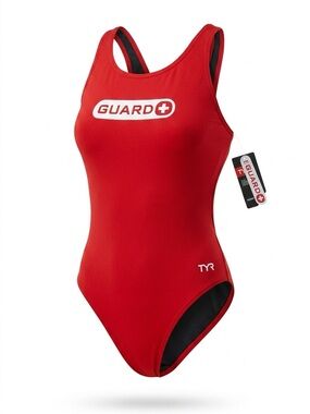 TYR Red Guard One-Piece Lifeguard Swimsuit